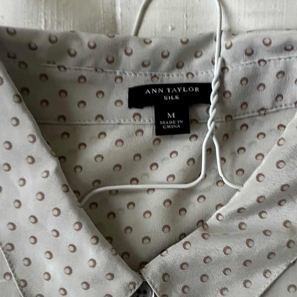 Ann Taylor Gray Patterned Blouse - image 5